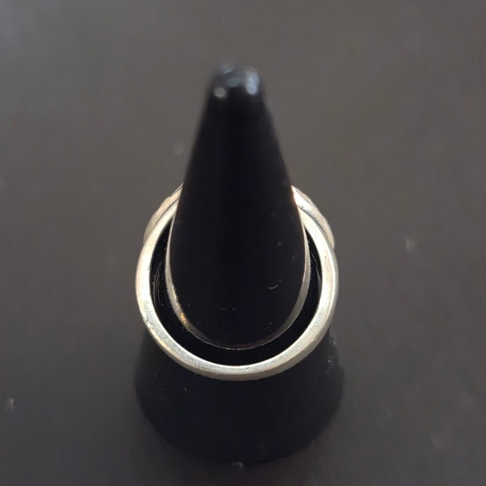 WM Co Sterling Silver 925 Diamond Cut Ring Black Hematite Art Deco‎ Design - Picture 3 of 4